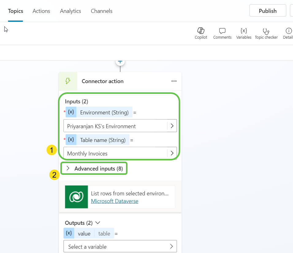 Dataverse Columns